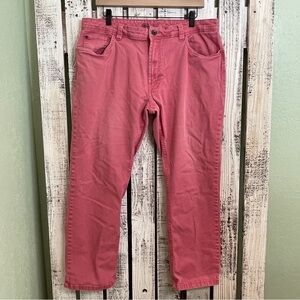 IZOD Saltwater Stretch Chino Mens 36”x27”  Coral Capri Preppy Retro Vibes Casual